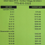 Alpine self-storage<br/>Unit's available
